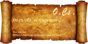 Osztián Csongor névjegykártya